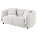  Coaster Furniture Aleisha 503065 Fabric Upholstered Loveseat - Sand IMAGE 2
