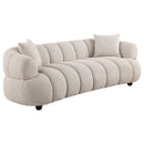  Coaster Furniture Whitney 503721 Contemporary Channel Tufted Woven Fabric Upholstered Sofa IMAGE 2