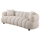  Coaster Furniture Whitney 503721 Contemporary Channel Tufted Woven Fabric Upholstered Sofa IMAGE 6