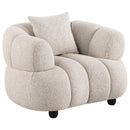 Coaster Furniture Whitney 503723 Contemporary Channel Tufted Woven Fabric Upholstered Accent Chair IMAGE 2
