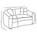  Coaster Furniture Isabella 504972 Fabric Upholstered Loveseat - Sand IMAGE 8