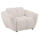  Coaster Furniture Destino 509303 Chenille Upholstered Splayed Arm Accent Chair - Greige IMAGE 1