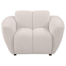  Coaster Furniture Destino 509303 Chenille Upholstered Splayed Arm Accent Chair - Greige IMAGE 7