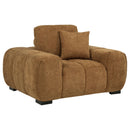  Coaster Furniture Octavia 509343 Upholstered Track Arm Accent Chair - Amber IMAGE 3