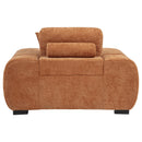  Coaster Furniture Octavia 509353 Upholstered Track Arm Accent Chair - Orange IMAGE 2