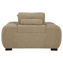  Coaster Furniture Octavia 509963 Upholstered Track Arm Accent Chair - Camel IMAGE 1