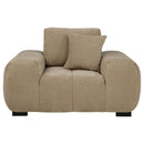  Coaster Furniture Octavia 509963 Upholstered Track Arm Accent Chair - Camel IMAGE 2