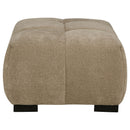  Coaster Furniture Octavia 509964 Upholstered Rectangular Ottoman - Camel IMAGE 3