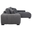  Coaster Furniture Octavia 509965 Upholstered Sectional Chaise Sofa - Charcoal Grey IMAGE 3