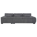  Coaster Furniture Octavia 509965 Upholstered Sectional Chaise Sofa - Charcoal Grey IMAGE 7
