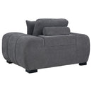  Coaster Furniture Octavia 509967 Upholstered Track Arm Accent Chair - Charcoal Grey IMAGE 1