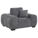  Coaster Furniture Octavia 509967 Upholstered Track Arm Accent Chair - Charcoal Grey IMAGE 2