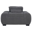  Coaster Furniture Octavia 509967 Upholstered Track Arm Accent Chair - Charcoal Grey IMAGE 4
