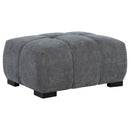  Coaster Furniture Octavia 509968 Upholstered Rectangular Ottoman - Charcoal Grey IMAGE 7
