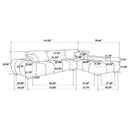  Coaster Furniture Octavia 511061 Upholstered Sectional Chaise Sofa - Black IMAGE 6