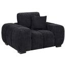  Coaster Furniture Octavia 511063 Upholstered Track Arm Accent Chair - Black IMAGE 1