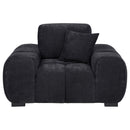  Coaster Furniture Octavia 511063 Upholstered Track Arm Accent Chair - Black IMAGE 2