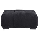  Coaster Furniture Octavia 511064 Upholstered Rectangular Ottoman - Black IMAGE 1