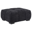  Coaster Furniture Octavia 511064 Upholstered Rectangular Ottoman - Black IMAGE 2