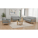  Coaster Furniture Vaughn 511071 Fabric Upholstered Flared Arm Sofa - Grey IMAGE 10