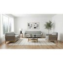  Coaster Furniture Vaughn 511072 Fabric Upholstered Flared Arm Loveseat - Grey IMAGE 11