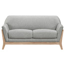  Coaster Furniture Vaughn 511072 Fabric Upholstered Flared Arm Loveseat - Grey IMAGE 5