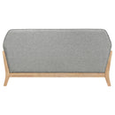  Coaster Furniture Vaughn 511072 Fabric Upholstered Flared Arm Loveseat - Grey IMAGE 9