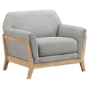  Coaster Furniture Vaughn 511073 Fabric Upholstered Flared Arm Accent Chair - Grey IMAGE 2