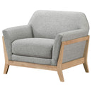  Coaster Furniture Vaughn 511073 Fabric Upholstered Flared Arm Accent Chair - Grey IMAGE 3