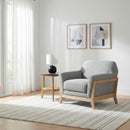  Coaster Furniture Vaughn 511073 Fabric Upholstered Flared Arm Accent Chair - Grey IMAGE 4