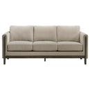  Coaster Furniture Islington 511101 Fabric Upholstered Panel Arm Sofa - Taupe IMAGE 6