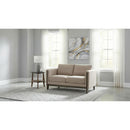  Coaster Furniture Islington 511102 Fabric Upholstered Panel Arm Loveseat - Taupe IMAGE 3