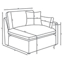  Coaster Furniture Hobson 551451-SETB 4-piece Upholstered Modular Sectional Sofa - Ivory IMAGE 10