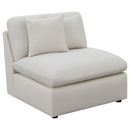 Coaster Furniture Hobson 551451-SETB 4-piece Upholstered Modular Sectional Sofa - Ivory IMAGE 1