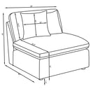  Coaster Furniture Hobson 551451-SETB 4-piece Upholstered Modular Sectional Sofa - Ivory IMAGE 9