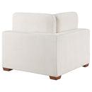  Coaster Furniture Lakeview 551462 Upholstered Corner Chair - Ivory IMAGE 2