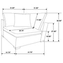  Coaster Furniture Lakeview 551462 Upholstered Corner Chair - Ivory IMAGE 3