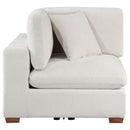  Coaster Furniture Lakeview 551462 Upholstered Corner Chair - Ivory IMAGE 7