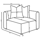  Coaster Furniture Jennifer 551592 Upholstered Corner Chair - Terracotta IMAGE 12