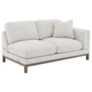  Coaster Furniture Geneva 551777 Boucle Upholstered Sectional Chaise Sofa - Sand IMAGE 3