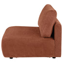  Coaster Furniture Elysia 551891 Chenille Upholstered Modular Armless Chair - Coral IMAGE 4