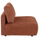 Coaster Furniture Elysia 551891 Chenille Upholstered Modular Armless Chair - Coral IMAGE 6