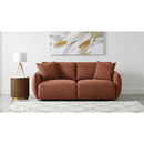  Coaster Furniture Elysia 551891-LOVE Chenille Upholstered Modular Lounge Loveseat - Coral IMAGE 2