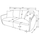  Coaster Furniture Elysia 551891-LOVE Chenille Upholstered Modular Lounge Loveseat - Coral IMAGE 9