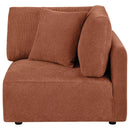  Coaster Furniture Elysia 551892 Chenille Upholstered Modular Corner Chair - Coral IMAGE 2