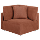  Coaster Furniture Elysia 551892 Chenille Upholstered Modular Corner Chair - Coral IMAGE 8