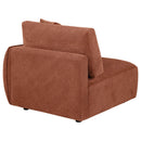  Coaster Furniture Elysia 551894RAF Chenille Upholstered Modular RAF Chair - Coral IMAGE 4