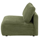  Coaster Furniture Elysia 551895 Chenille Upholstered Modular Armless Chair - Green IMAGE 1