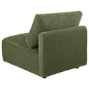  Coaster Furniture Elysia 551895 Chenille Upholstered Modular Armless Chair - Green IMAGE 3