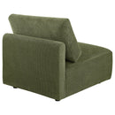  Coaster Furniture Elysia 551895 Chenille Upholstered Modular Armless Chair - Green IMAGE 4